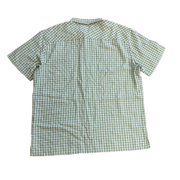 Columbia Men’s Green White Checked Plaid Button Down Shirt 2XL - Picture 9 of 10